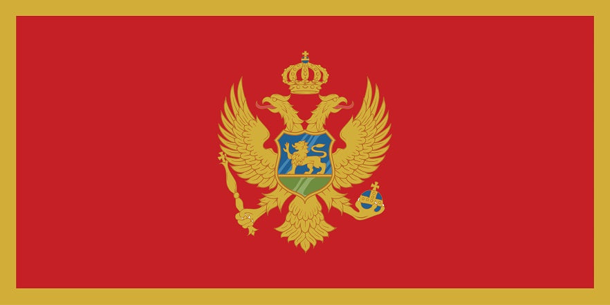 Montenegro - Fahnen Aufkleber 5-60cm wetterfest ES-FL-MNE