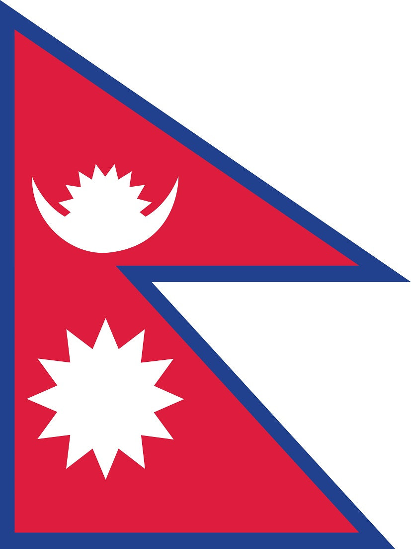 Nepal - Fahnen Aufkleber 5-60cm wetterfest ES-FL-NEP
