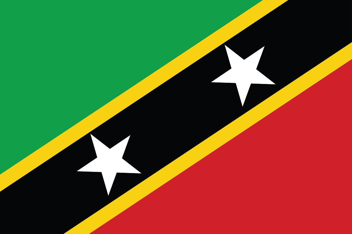 St. Kitts und Nevis - Fahnen Aufkleber 5-60cm wetterfest ES-FL-SKN