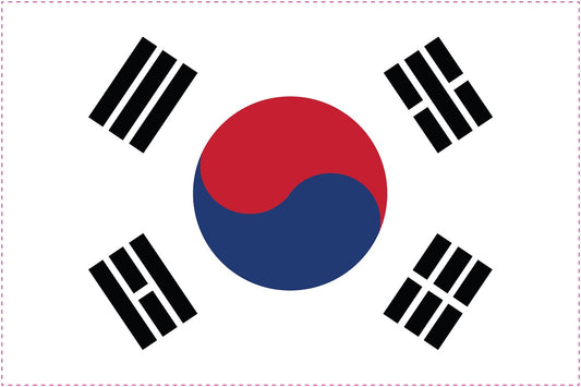 Südkorea - Fahnen Aufkleber 5-60cm wetterfest ES-FL-SLK