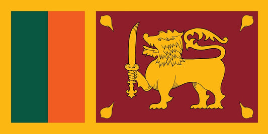 Sri Lanka - Fahnen Aufkleber 5-60cm wetterfest ES-FL-SLK