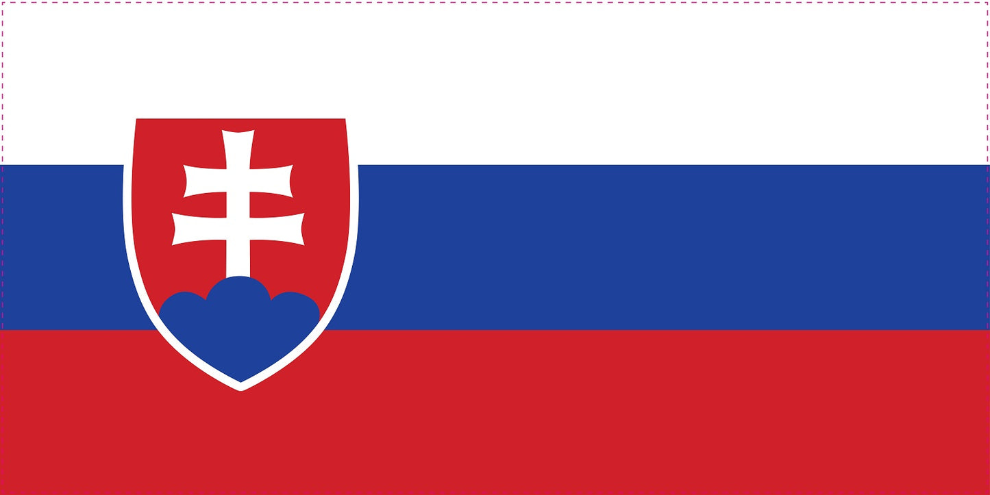 Slowakische Republik - Fahnen Aufkleber 5-60cm wetterfest ES-FL-SLW