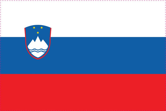 Slowenien- Fahnen Aufkleber 5-60cm wetterfest ES-FL-SWN