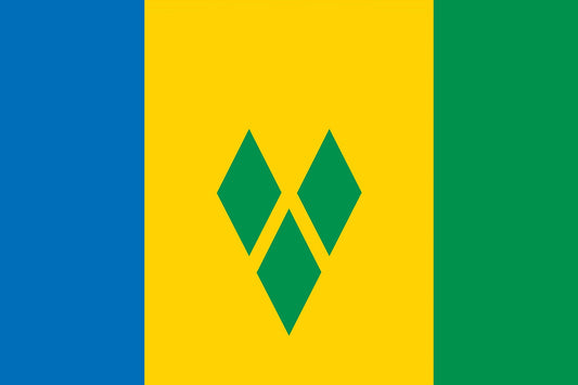 St. Vincent und den Grenadinen-Fahnen Aufkleber 5-60cm wetterfest ES-FL-VCT