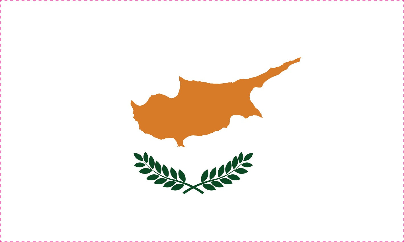 Zypern-Fahnen Aufkleber 5-60cm wetterfest ES-FL-ZYP