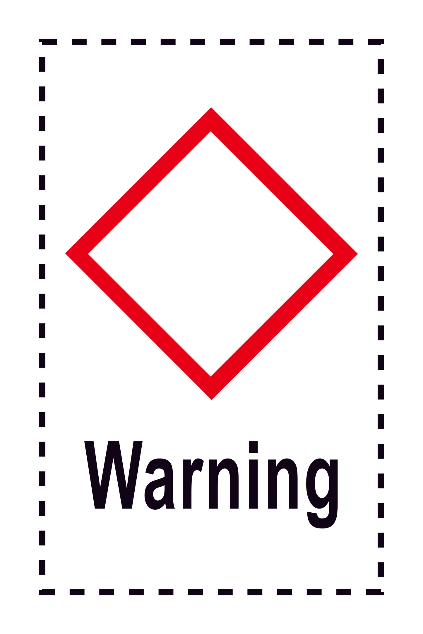 Aufkleber "Warning" 2.4x3.9 cm bis 15x24 cm, aus Papier oder Plastik ES-GHS-00-15-Warning