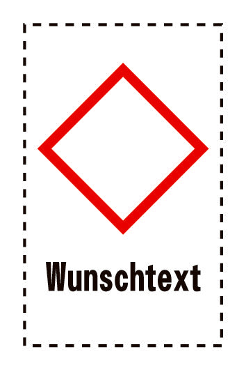 Aufkleber " Wunschtext" 2.4x3.9 cm bis 15x24 cm, aus Papier oder Plastik ES-GHS-00-15-Wunschtext