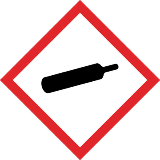 GHS Aufkleber "Komprimierte Gase" 15 mm-100 mm  aus Papier oder Plastik ES-GHS-04