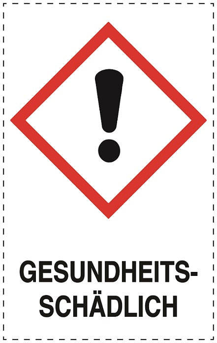 1000 Aufkleber "Gesundheitsschädlich" 2.4x3.9 cm bis 4,2x6,8 cm, aus Papier oder Plastik ES-GHS-07-1000-0