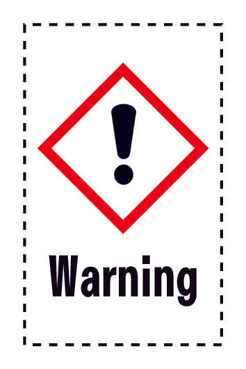 1000 Aufkleber "Warning" 2.4x3.9 cm bis 4,2x6,8 cm, aus Papier oder Plastik ES-GHS-07-15-Warning