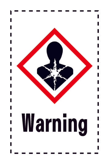 1000 Aufkleber "Warning CMR TOST Obere Kategorie" 2.4x3.9 cm bis 4,2x6,8 cm, aus Papier oder Plastik ES-GHS-08-15-Warning