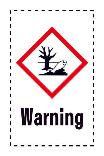 1000 Aufkleber "Warning Umweltgefährlich" 2.4x3.9 cm bis 4,2x6,8 cm, aus Papier oder Plastik ES-GHS-09-15-Warning