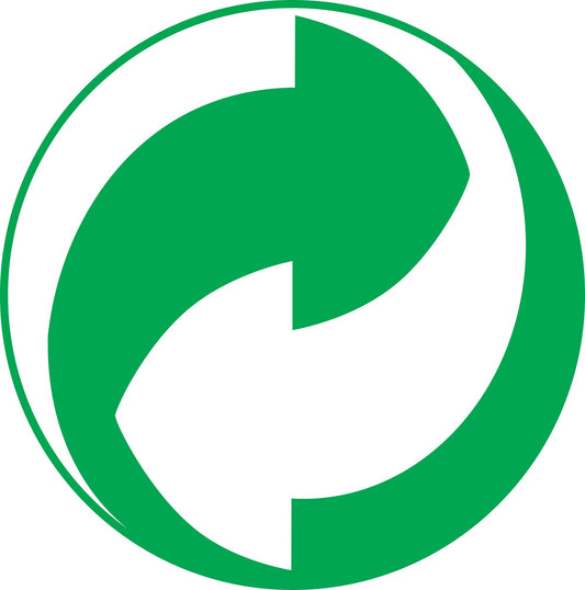 100 Recycling Aufkleber  "Der grüne Punkt" ES-GRPE-100-0