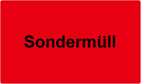 1000 Mülltrennungsaufkleber "Sondermüll" aus Papier ES-GRPWA220