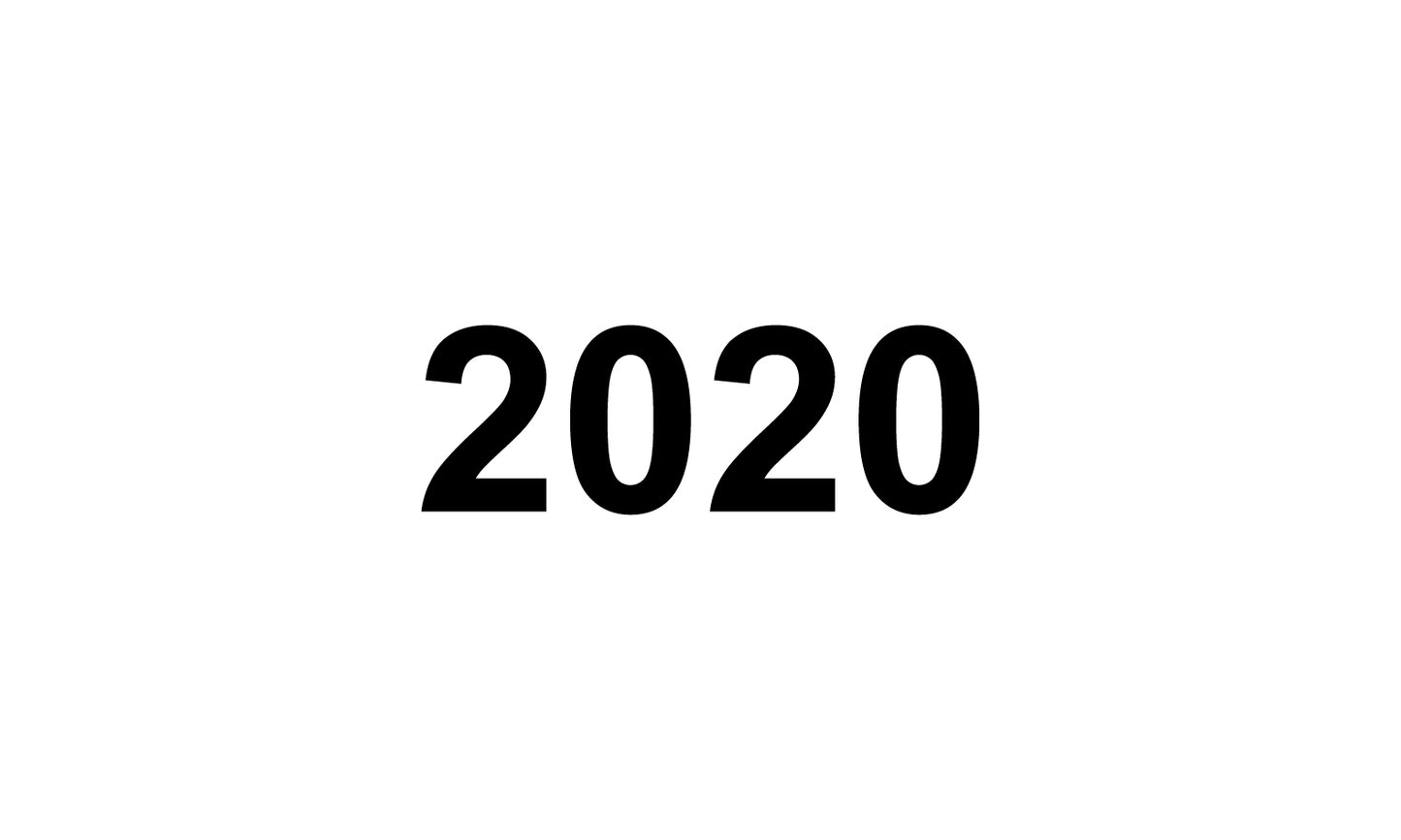 1000 Aufkleber Büroorganisation "2020" aus Papier  ES-OFFICE6100-PA