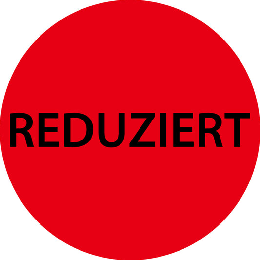 1000 Promotionsaufkleber Angebotsaufkleber Sonderangebotsaufkleber "Reduziert" 2-10 cm aus Papier und Plastik  ES-PR-4150