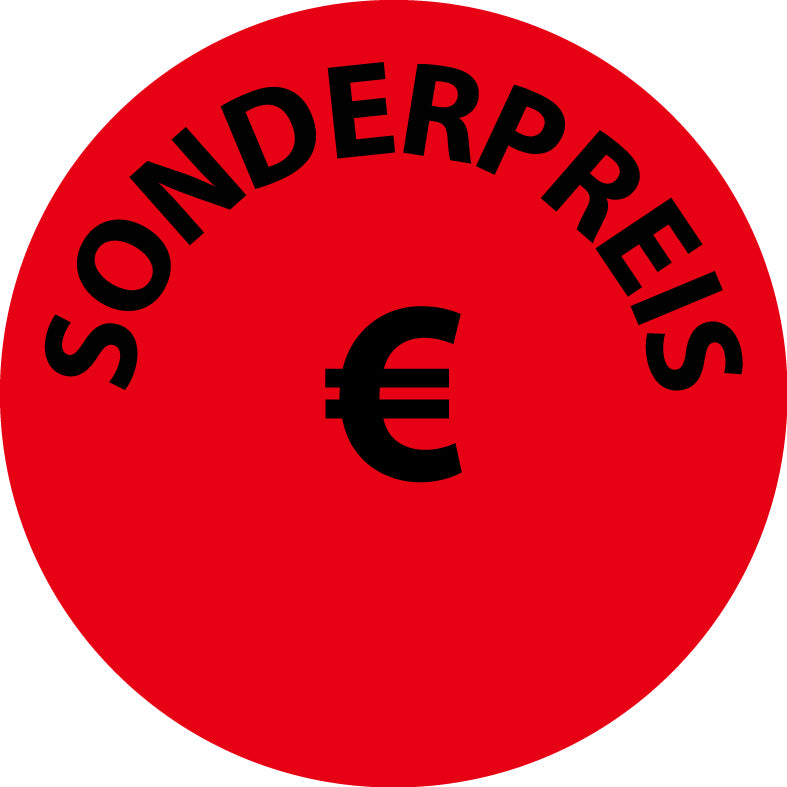 Promotionsaufkleber Angebotsaufkleber Sonderangebotsaufkleber "Sonderpreis €" 2-8 cm ES-PR-4300