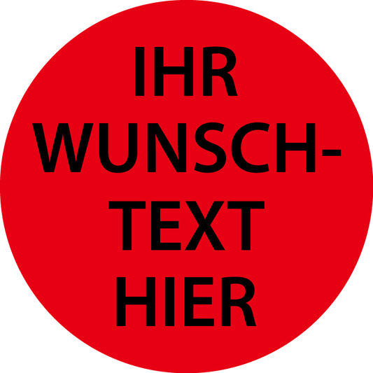 Promotionsaufkleber Angebotsaufkleber Sonderangebotsaufkleber "Ihr Wunschtext" 2-8 cm ES-PR-4350