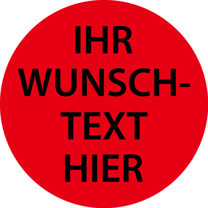 1000 Promotionsaufkleber Angebotsaufkleber Sonderangebotsaufkleber "Ihr Wunschtext" 2-10 cm aus Papier und Plastik  ES-PR-4350