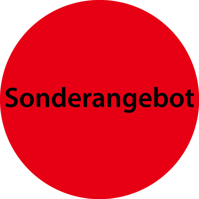 1000 Promotionsaufkleber Angebotsaufkleber Sonderangebotsaufkleber "Sonderangebot" 2-10 cm aus Papier und Plastik  ES-PR-4750