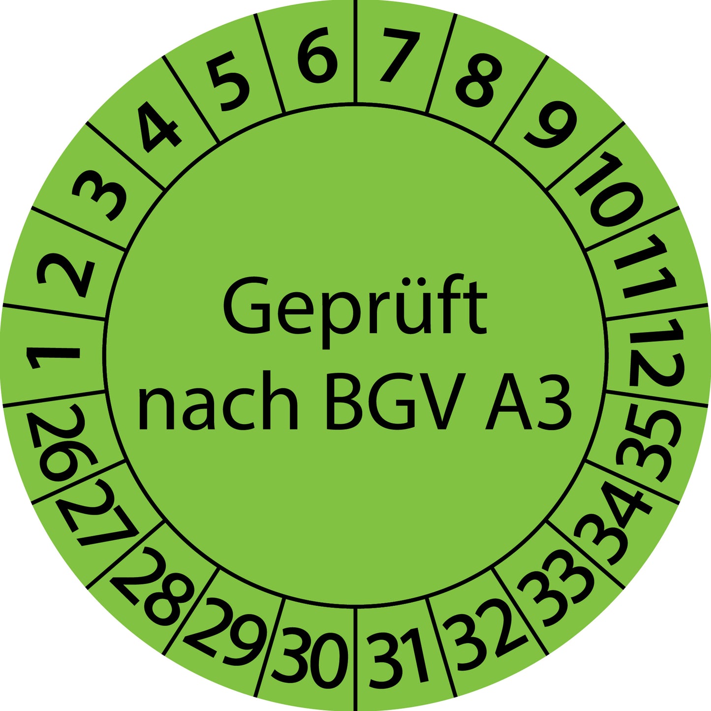 Mehrjahresprüfetiketten, Geprüft nach BGV A3, Startjahr: 2026 aus Papier oder Plastik