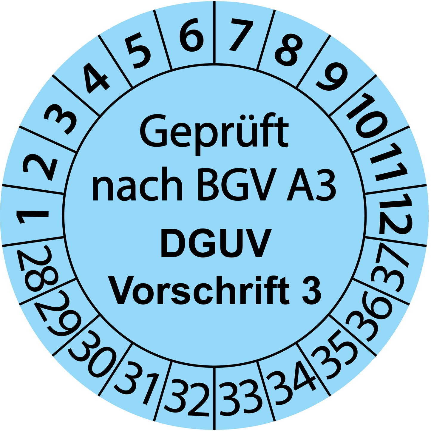 Mehrjahresprüfetiketten, Geprüft nach BGV A3, DGUV Vorschrift 3, Startjahr: 2028 aus Papier oder Plastik