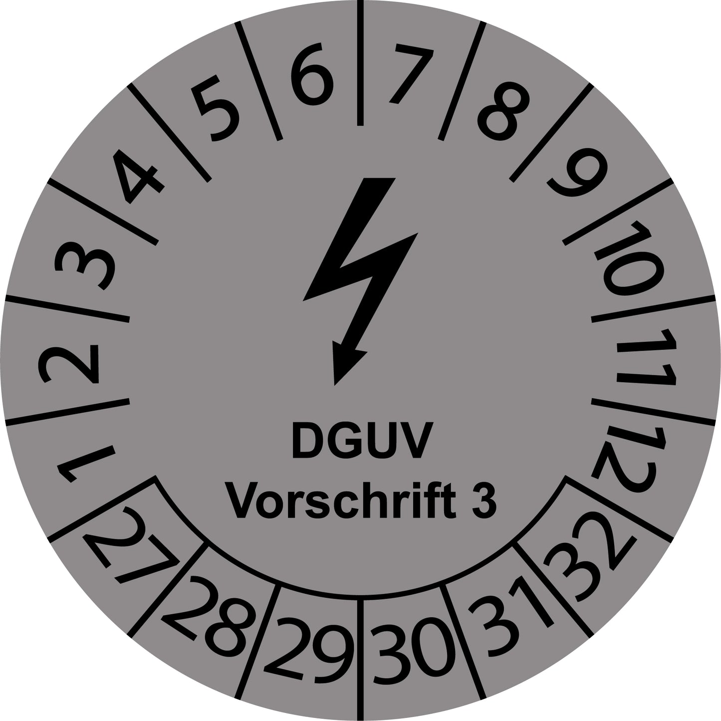 Mehrjahresprüfetiketten, Elektrogeräte, DGUV Vorschrift 3, Startjahr: 2027 aus Papier oder Plastik