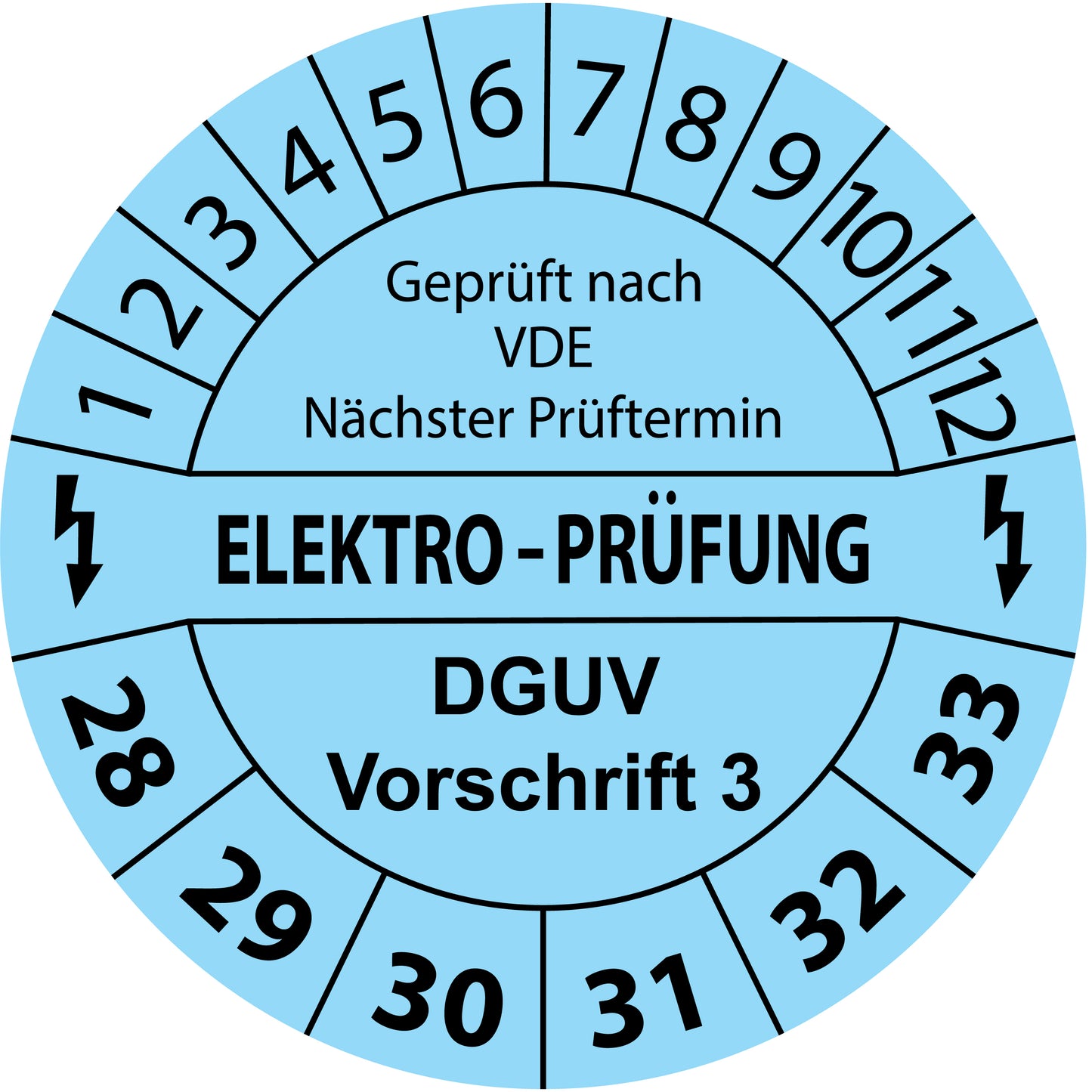 Mehrjahresprüfetiketten, Geprüft nach VDE, Nächster Prüftermin, Elektroprüfung, DGUV Vorschrift 3, Startjahr: 2028 aus Papier oder Plastik