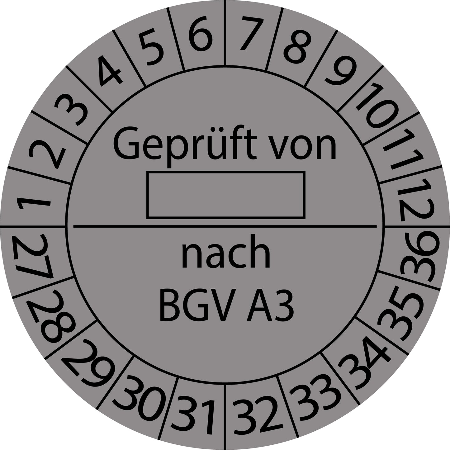 Mehrjahresprüfetiketten, Geprüft von ..., nach BGV A3, Startjahr: 2027 aus Papier oder Plastik
