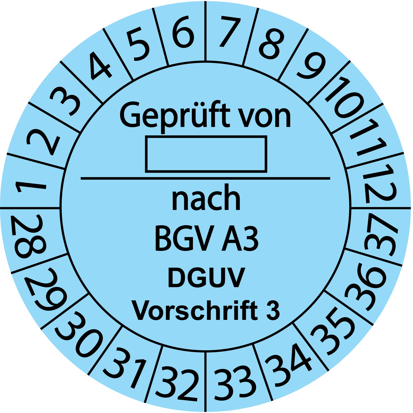Mehrjahresprüfetiketten, Geprüft von ..., nach BGV A3, DGUV Vorschrift 3, Startjahr: 2028 aus Papier oder Plastik