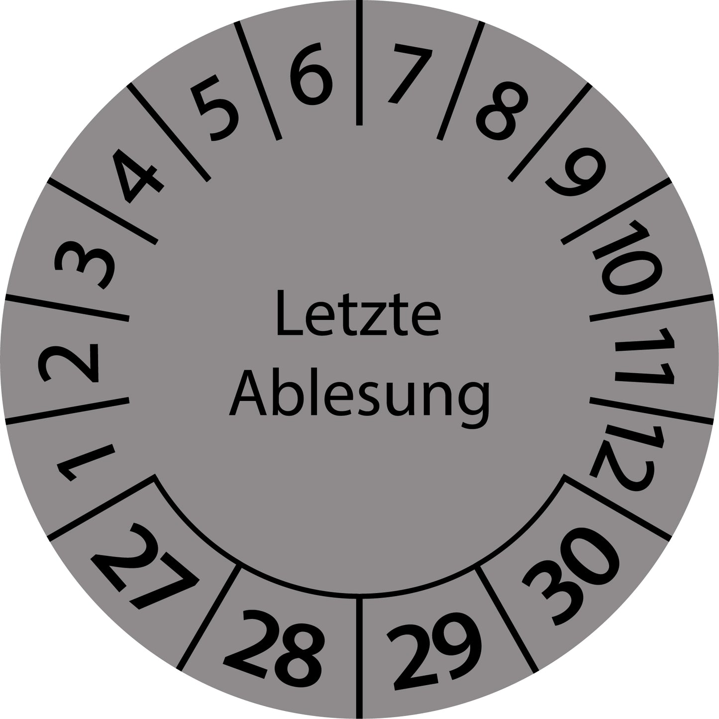 Mehrjahresprüfetiketten, Letzte Ablesung, Startjahr: 2027 aus Papier oder Plastik