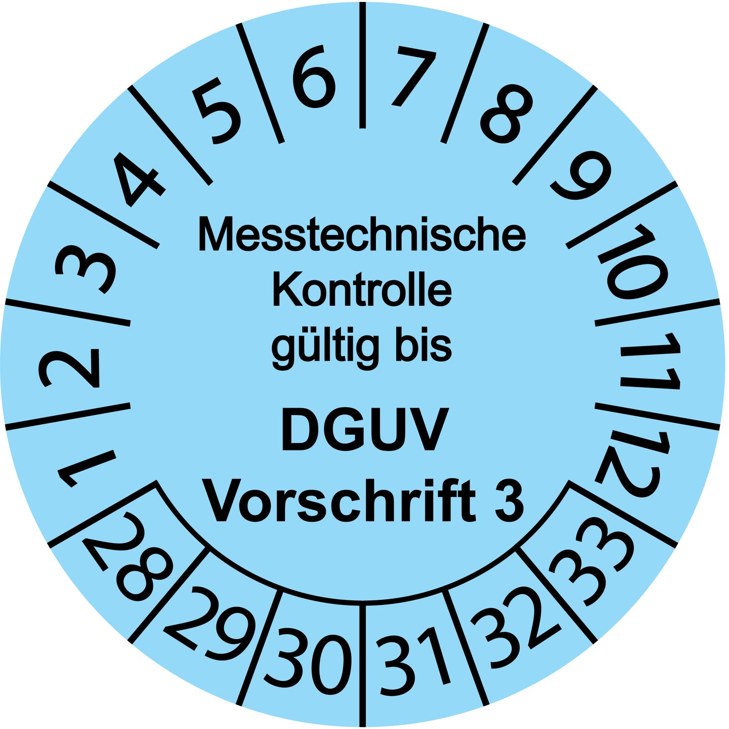 Mehrjahresprüfetiketten, Messtechnische Kontrolle gültig bis, DGUV Vorschrift 3, Startjahr: 2028 aus Papier oder Plastik