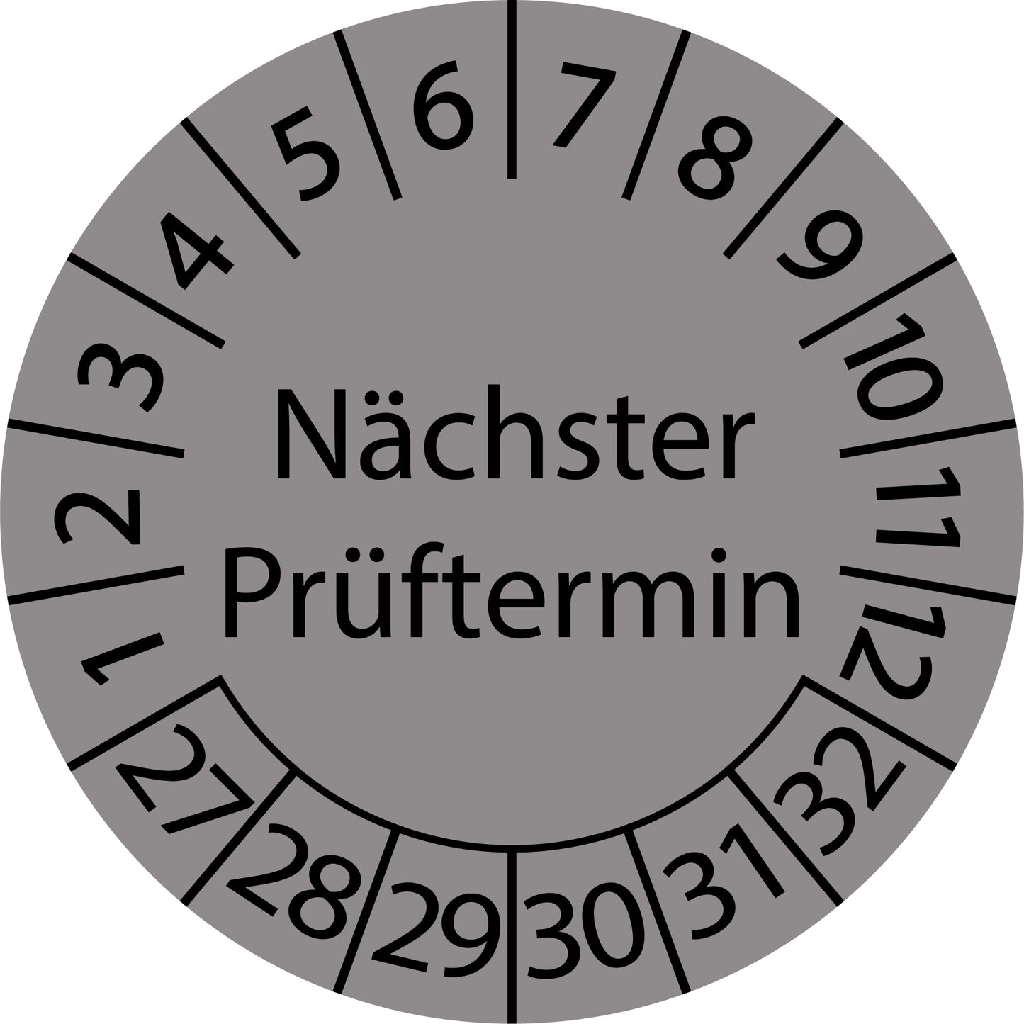 Mehrjahresprüfetiketten, Nächster Prüftermin, Startjahr: 2027 aus Papier oder Plastik