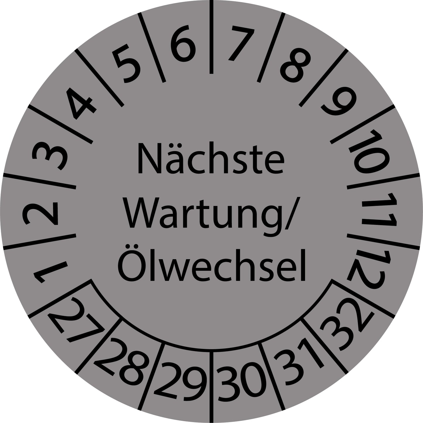 Mehrjahresprüfetiketten, Nächste Wartung/ Ölwechsel, Startjahr: 2027 aus Papier oder Plastik