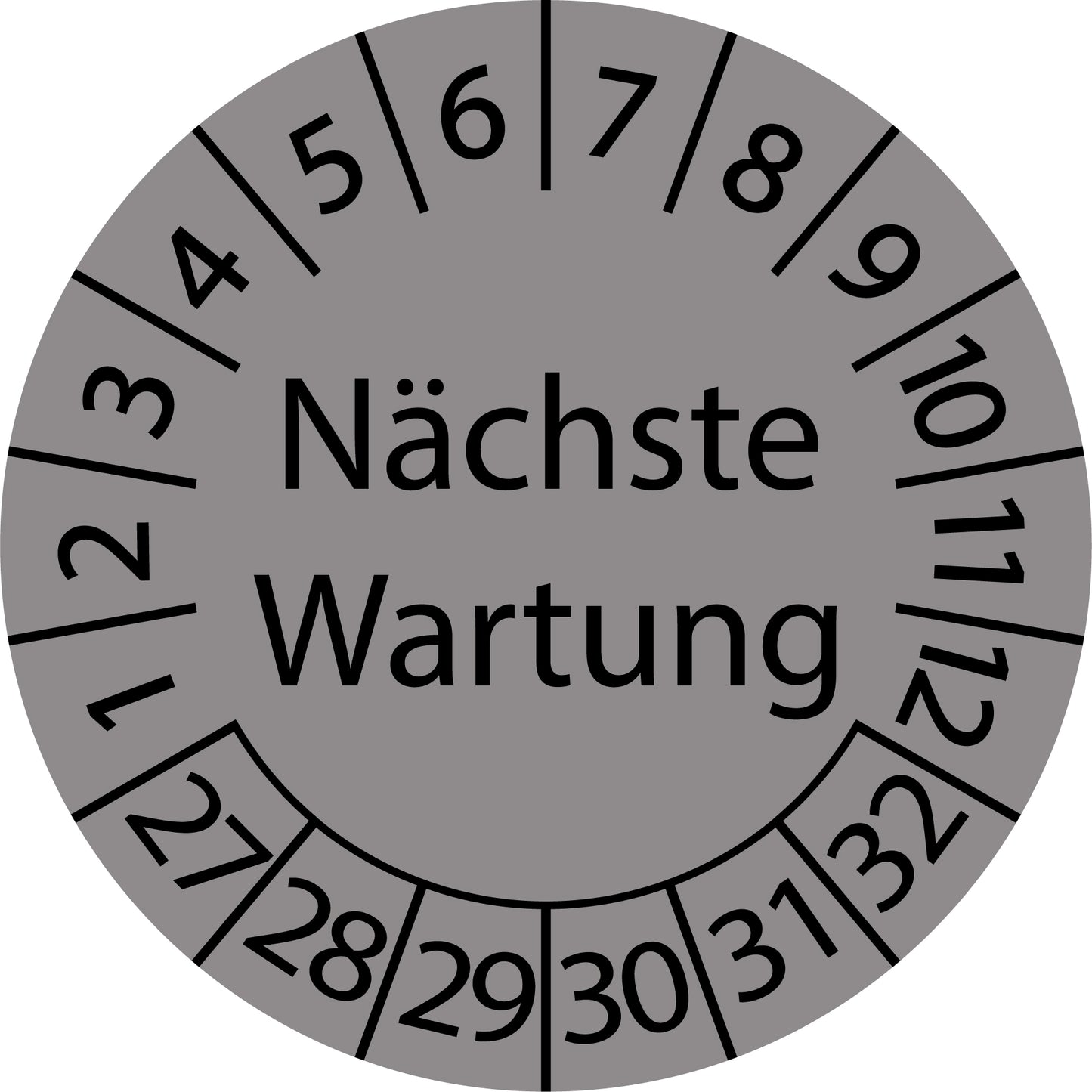 Mehrjahresprüfetiketten, Nächste Wartung, Startjahr: 2027 aus Papier oder Plastik
