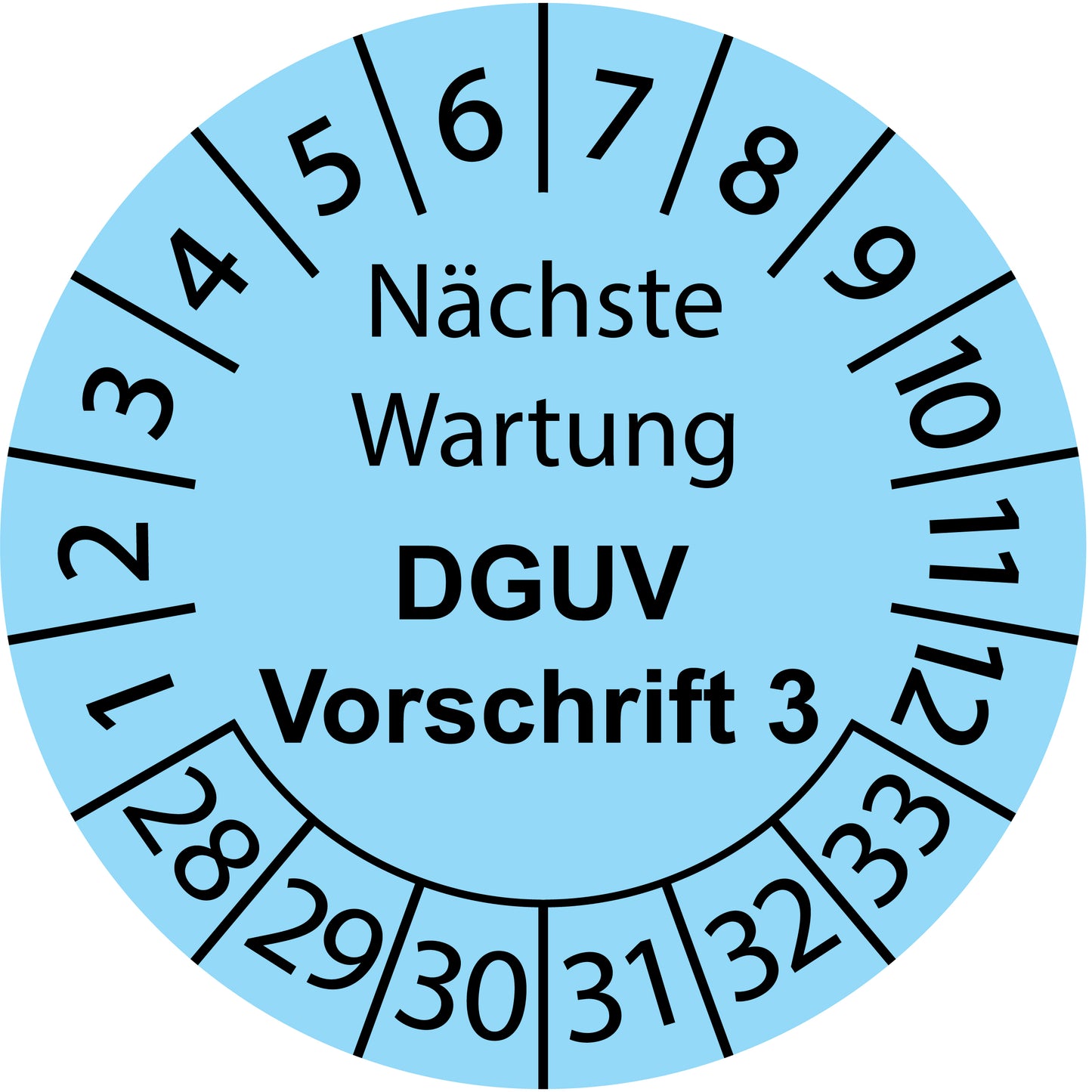 Mehrjahresprüfetiketten, Nächste Wartung, DGUV Vorschrift 3, Startjahr: 2028 aus Papier oder Plastik