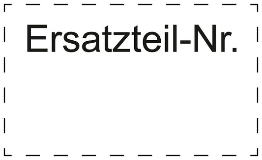 1000 Stück Qualitätssicherung "Ersatzteil-Nr." aus Plastik ES-QUAL-1280