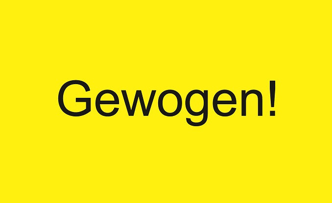 1000 Stück Qualitätssicherung "Gewogen!" aus Papier ES-QUAL-1490