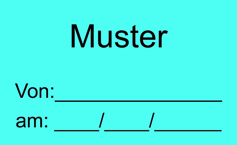 1000 Stück Qualitätssicherung "Muster" aus Plastik ES-QUAL-1570