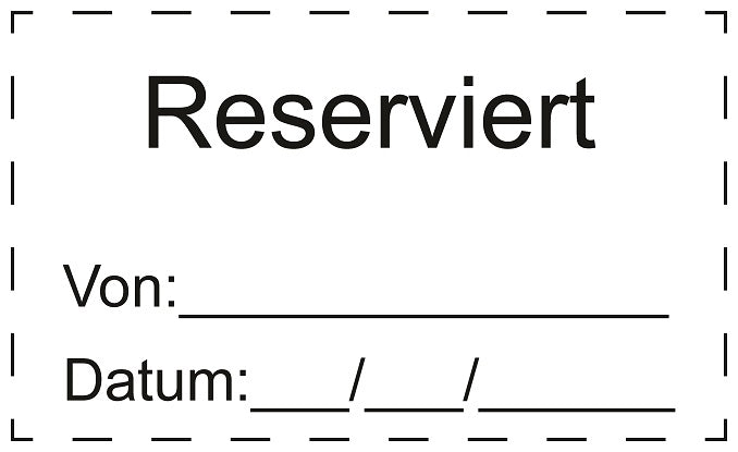 1000 Stück Qualitätssicherung "Reserviert" aus Plastik ES-QUAL-1580