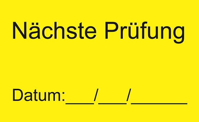 1000 Stück Qualitätssicherung "Nächste Prüfung" aus Papier ES-QUAL-1690