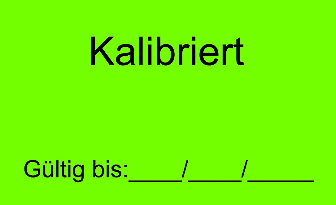 1000 Stück Qualitätssicherung "Kalibriert" aus Papier ES-QUAL-1720