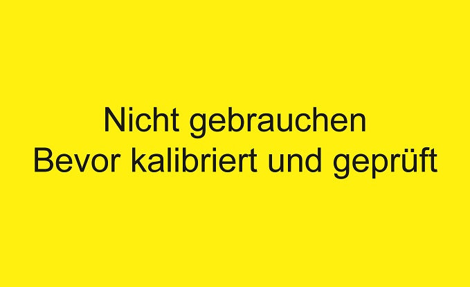 1000 Stück Qualitätssicherung "Nicht gebrauchen bevor kalibriert und geprüft" aus Papier ES-QUAL-1730