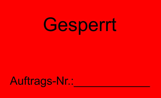 Qualitätssicherung "Gesperrt" aus Papier ES-QUAL-1760