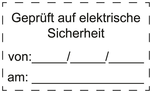 Qualitätssicherung "Geprüft auf elektrische Sicherheit" aus Papier ES-QUAL-1960