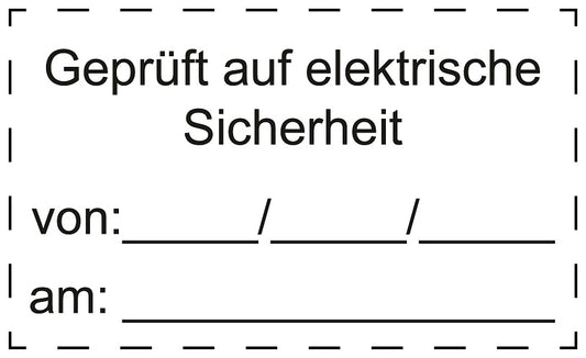 1000 Stück Qualitätssicherung "Geprüft auf elektrische Sicherheit" aus Plastik ES-QUAL-1960