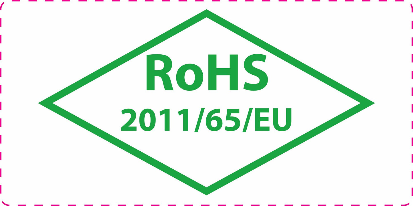 100x Elektrogeräte-Kennzeichen Rohs "ROHS AUFKLEBER 2011/65/EU CONFORM" ES-R-600