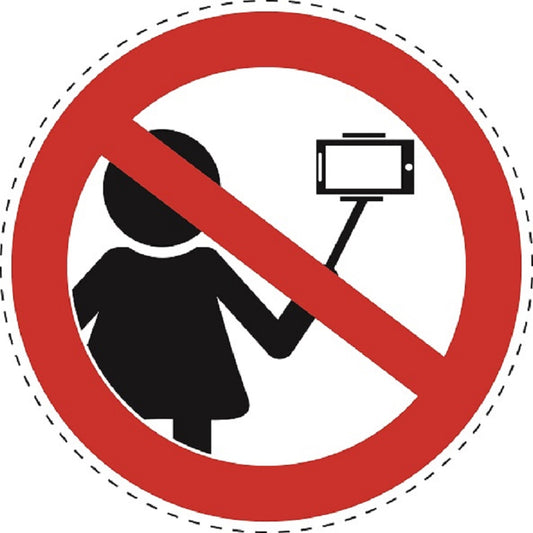 Verbotsaufkleber "Selfies verboten" aus PVC Plastik, ES-SI20200
