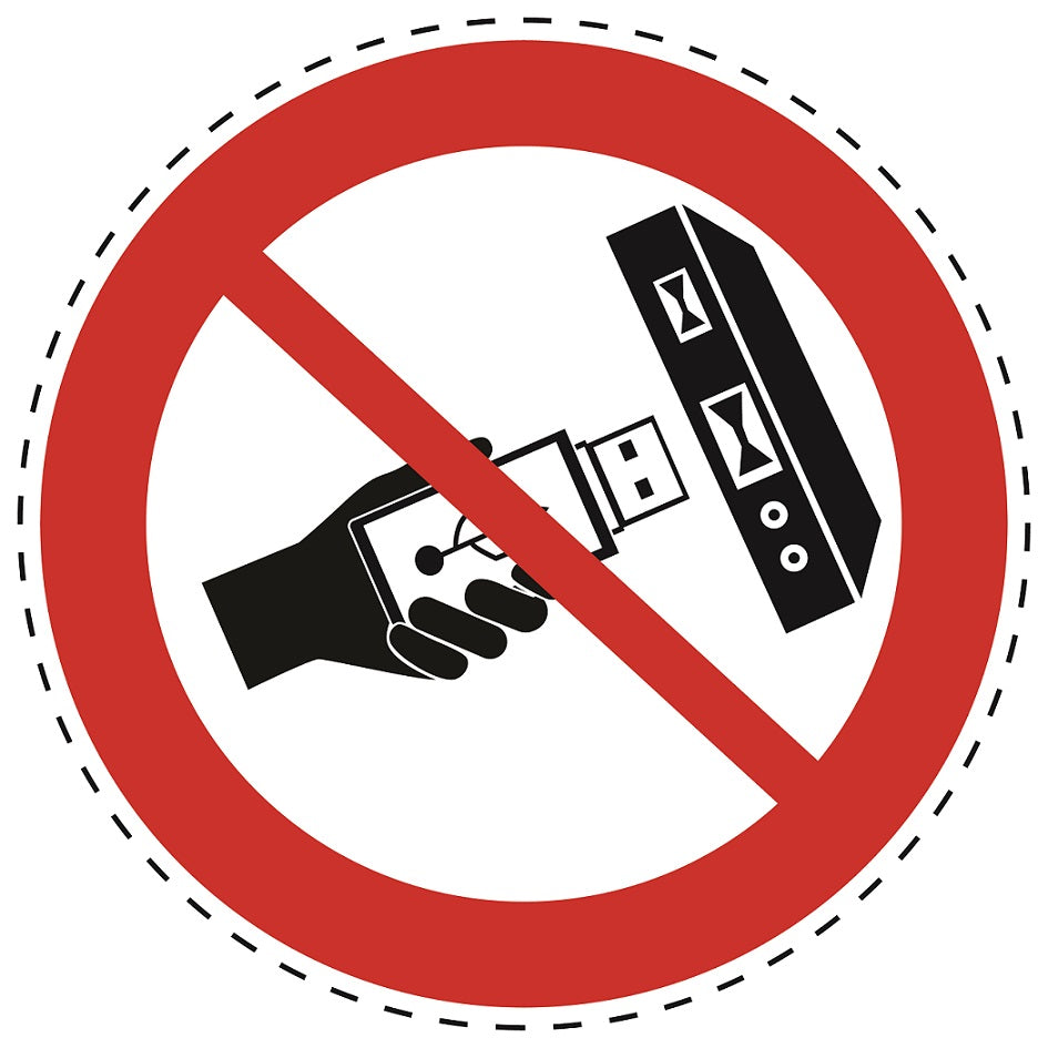 Verbotsaufkleber "USB nicht entfernen" aus PVC Plastik, ES-SI20500