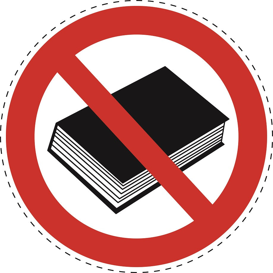 Verbotsaufkleber "Kein Lesen" aus PVC Plastik, ES-SI26700